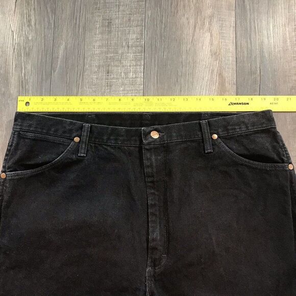 Wrangler Mens Black Denim Jeans Style 13MWZWK Marked 40/34 (39/33.5) - Picture 6 of 12